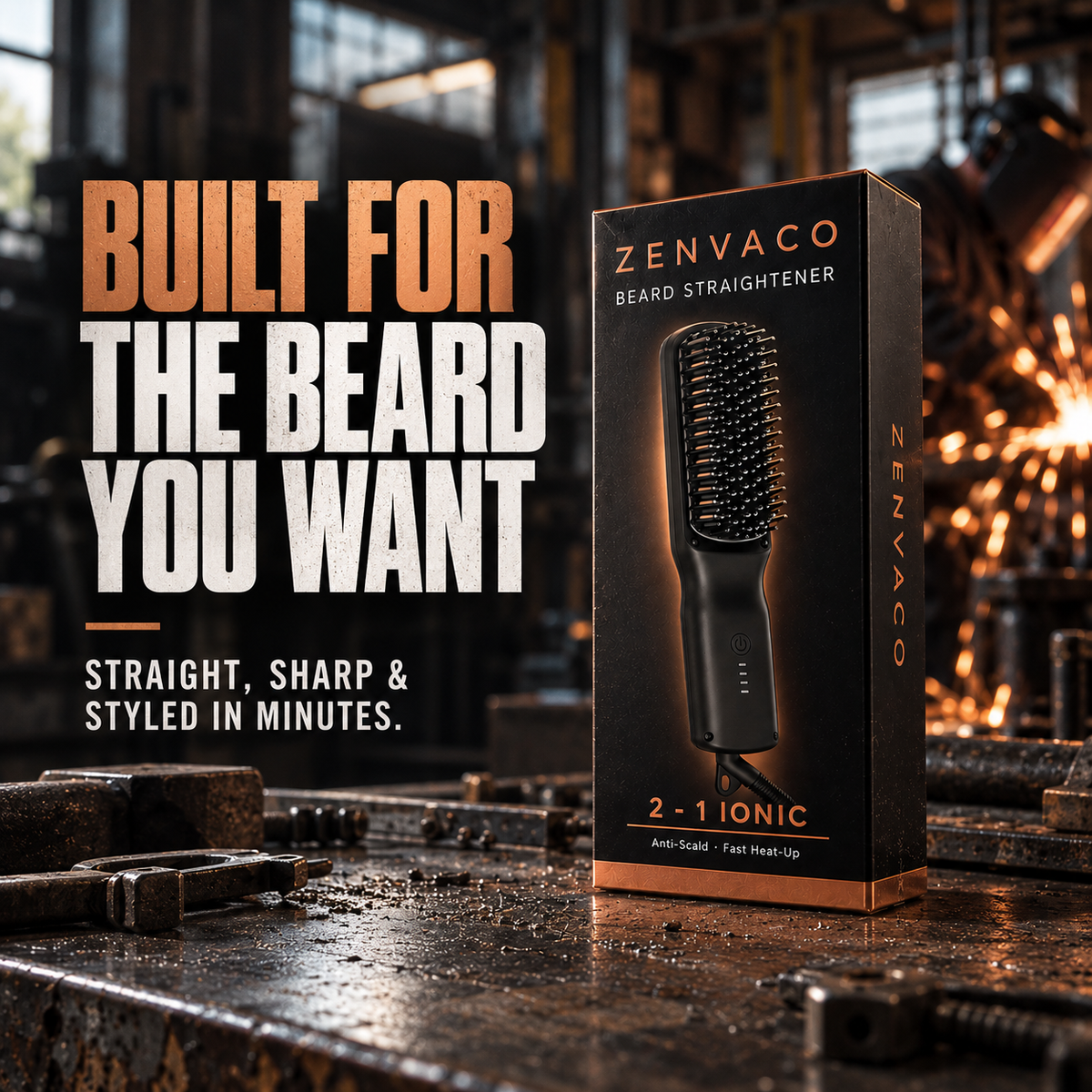 2-n-1 Beard Straightener 2.0
