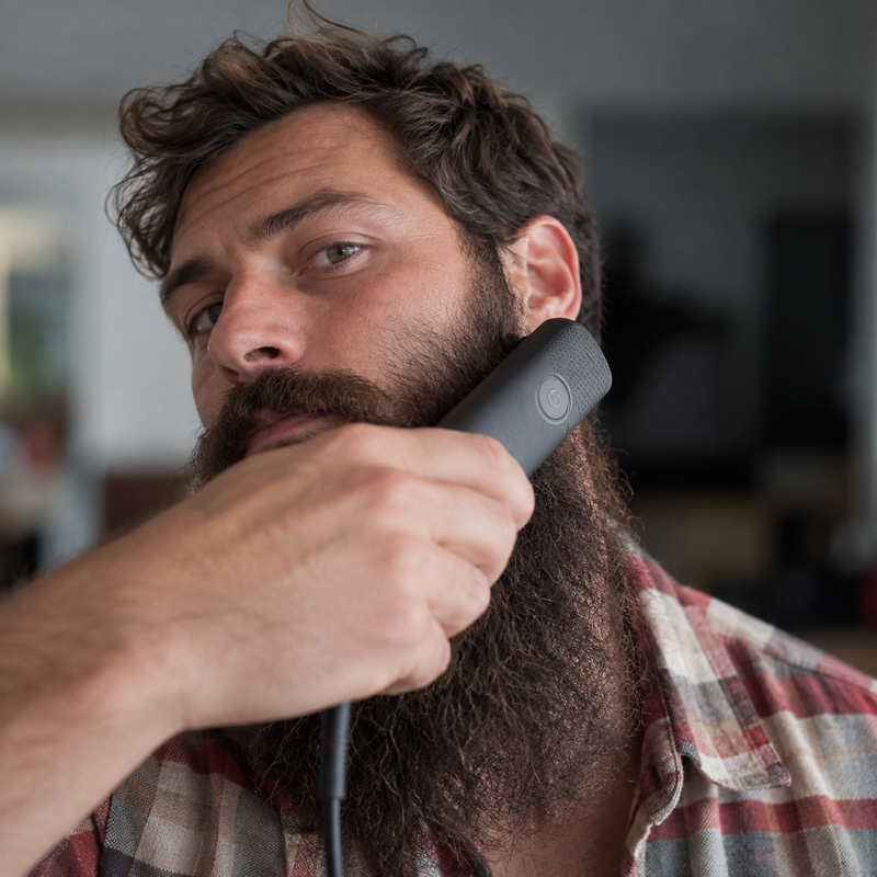Straighten your beard in just 3 minutes, or until you've achieved your desired look.