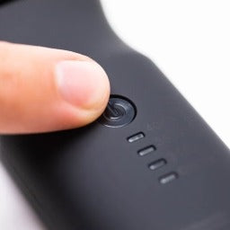 Press ON/OFF button for 1 second and wait until both lights are on.
